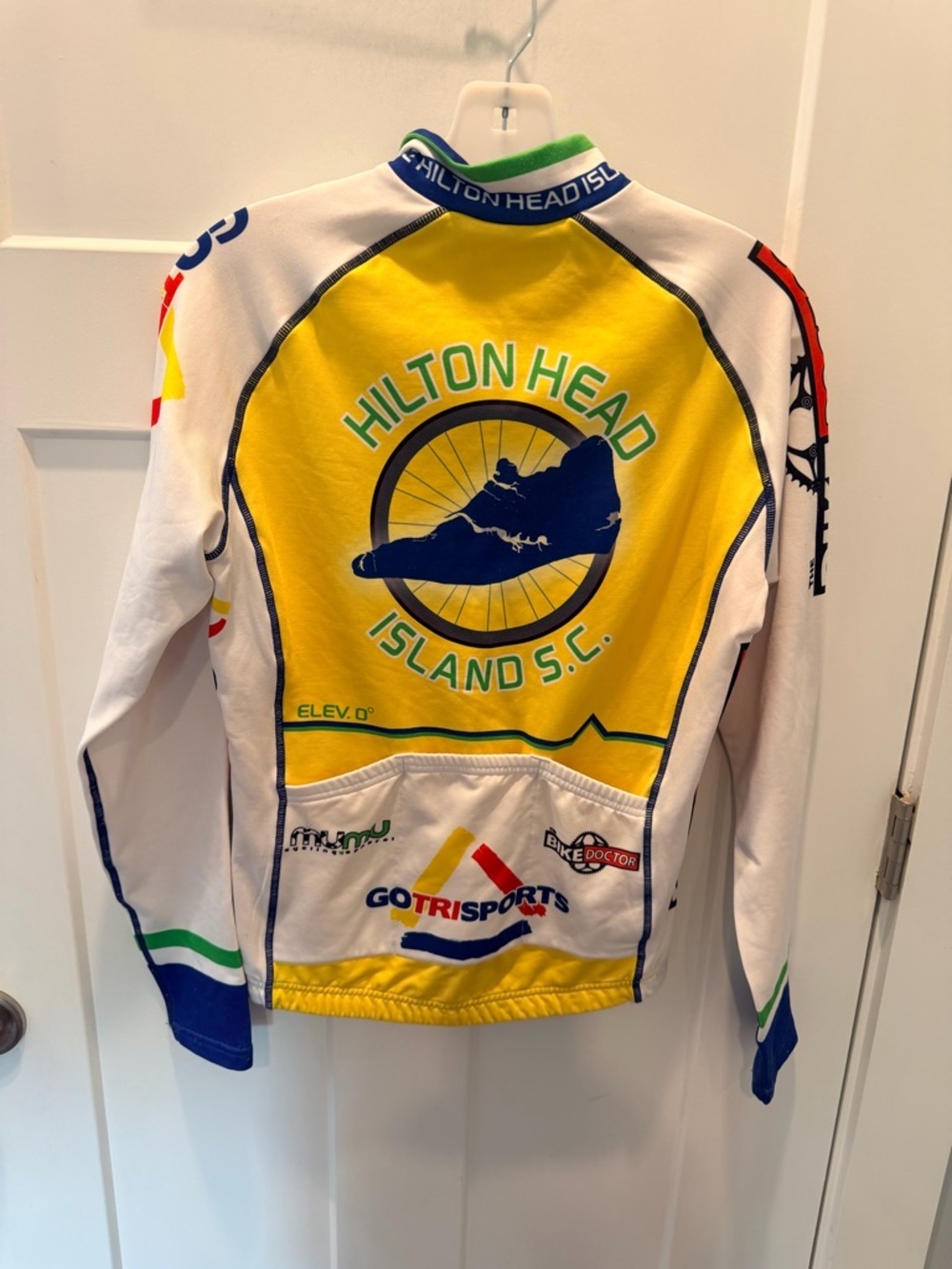 MuMu Cycling Jersey Small Hilton Head SC Bike Long Sleeve Zip Performance - Picture 6 of 12